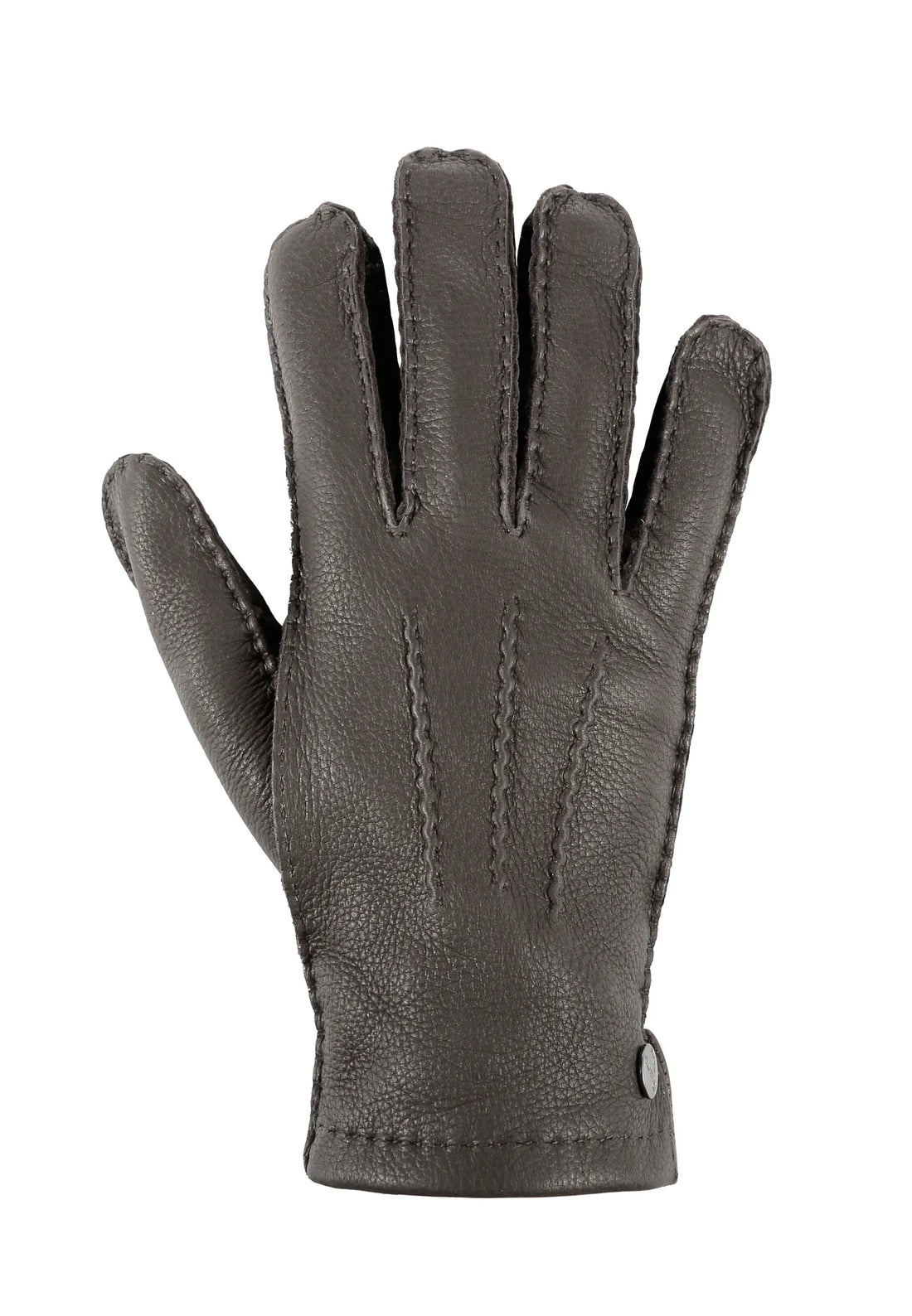 (Dunkelbraun) Lederhandschuhe Herren – Handrücken mit Ziernähten