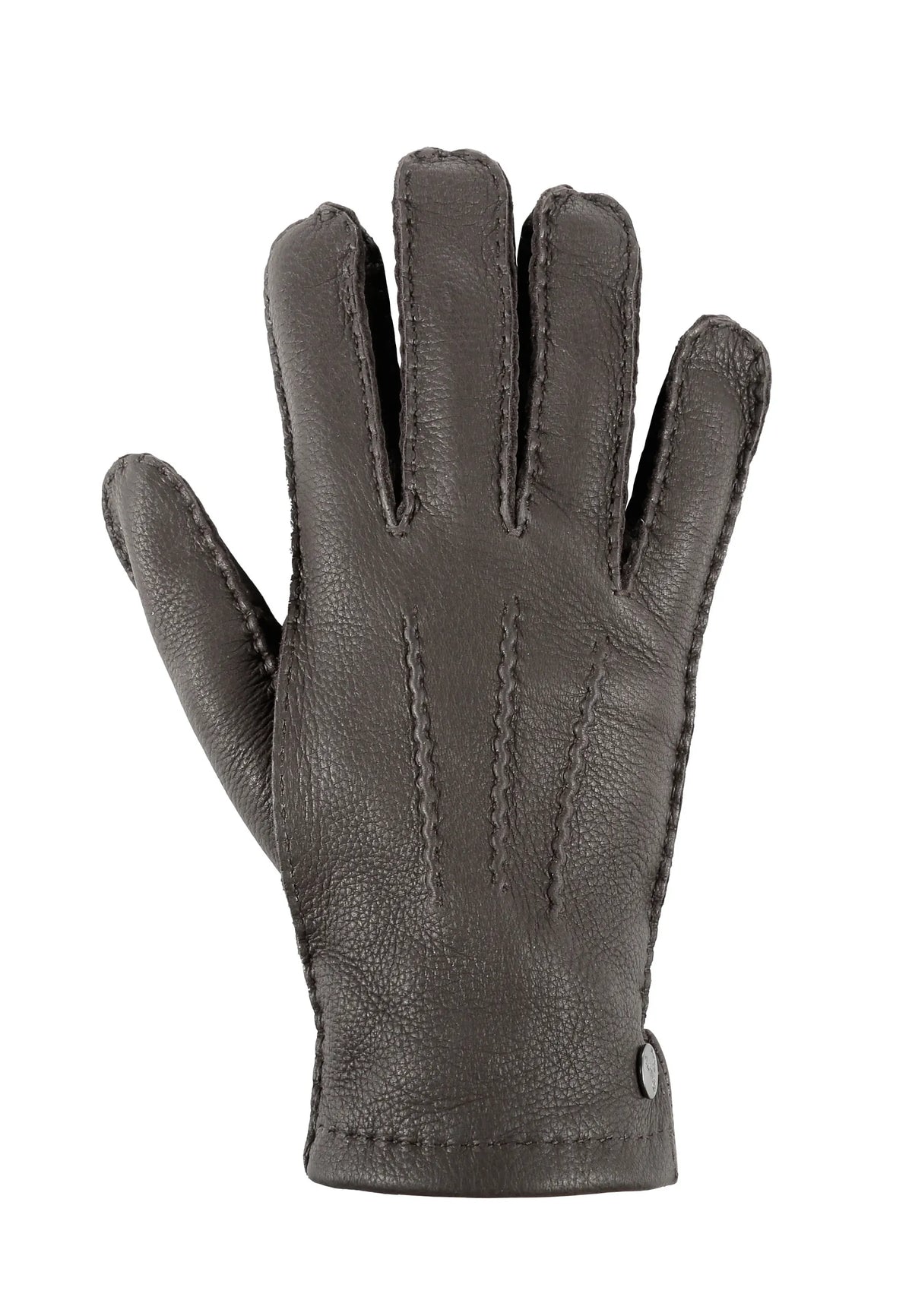 (Dunkelbraun) Lederhandschuhe Herren – Handrücken mit Ziernähten