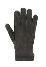 (Dunkelbraun) Wildlederhandschuhe Herren – Handrücken mit Ziernähten