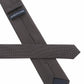 (Dunkelbraun) Picoté Krawatte Herren 100% Seide 6cm Rückseite Detail