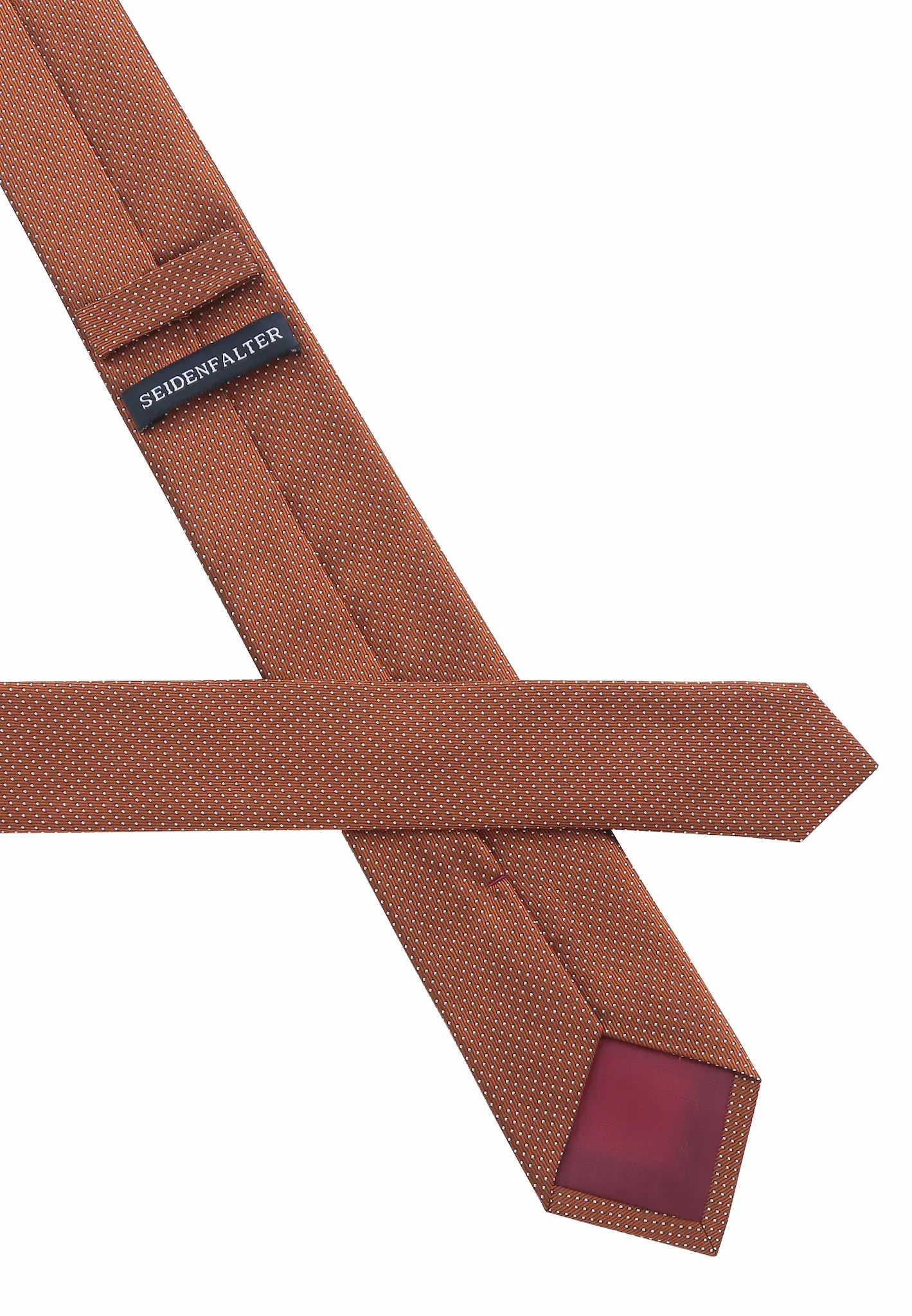 (Bronze) Picoté Krawatte Herren 100% Seide 6cm Rückseite Detail