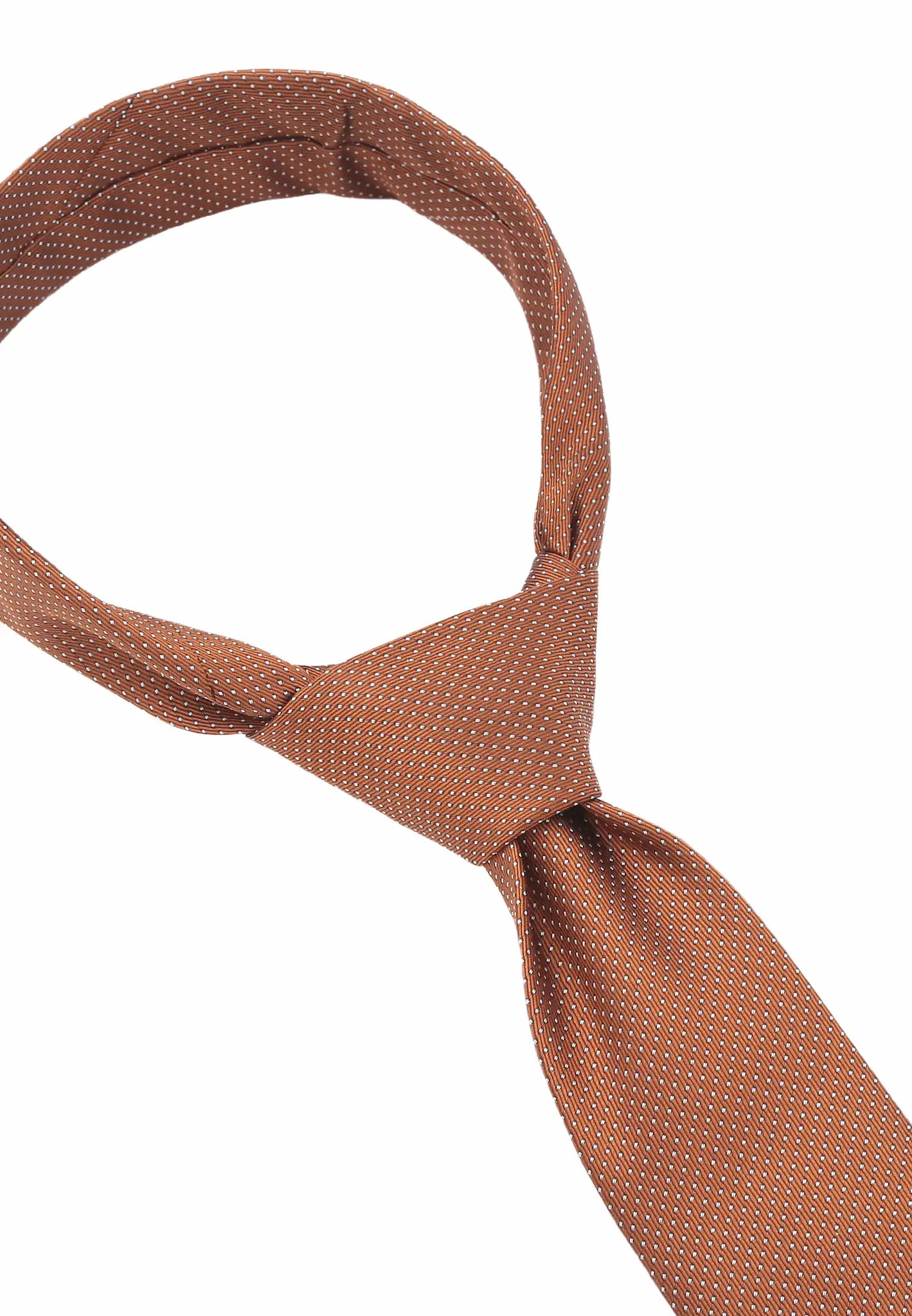 (Bronze) Picoté Krawatte Herren 100% Seide 6cm gebundenes Detail
