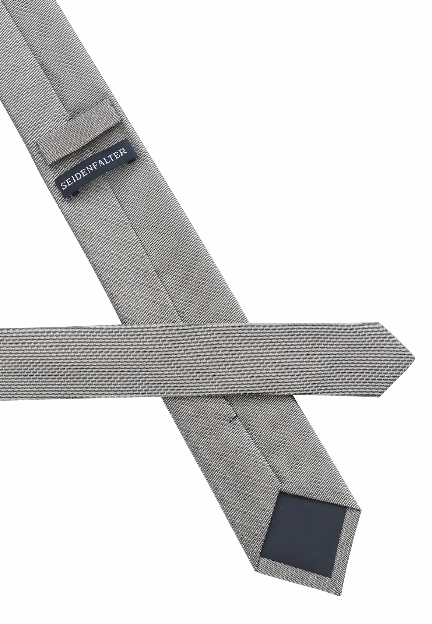 (Hellbeige) Picoté Krawatte Herren 100% Seide 6cm Rückseite Detail