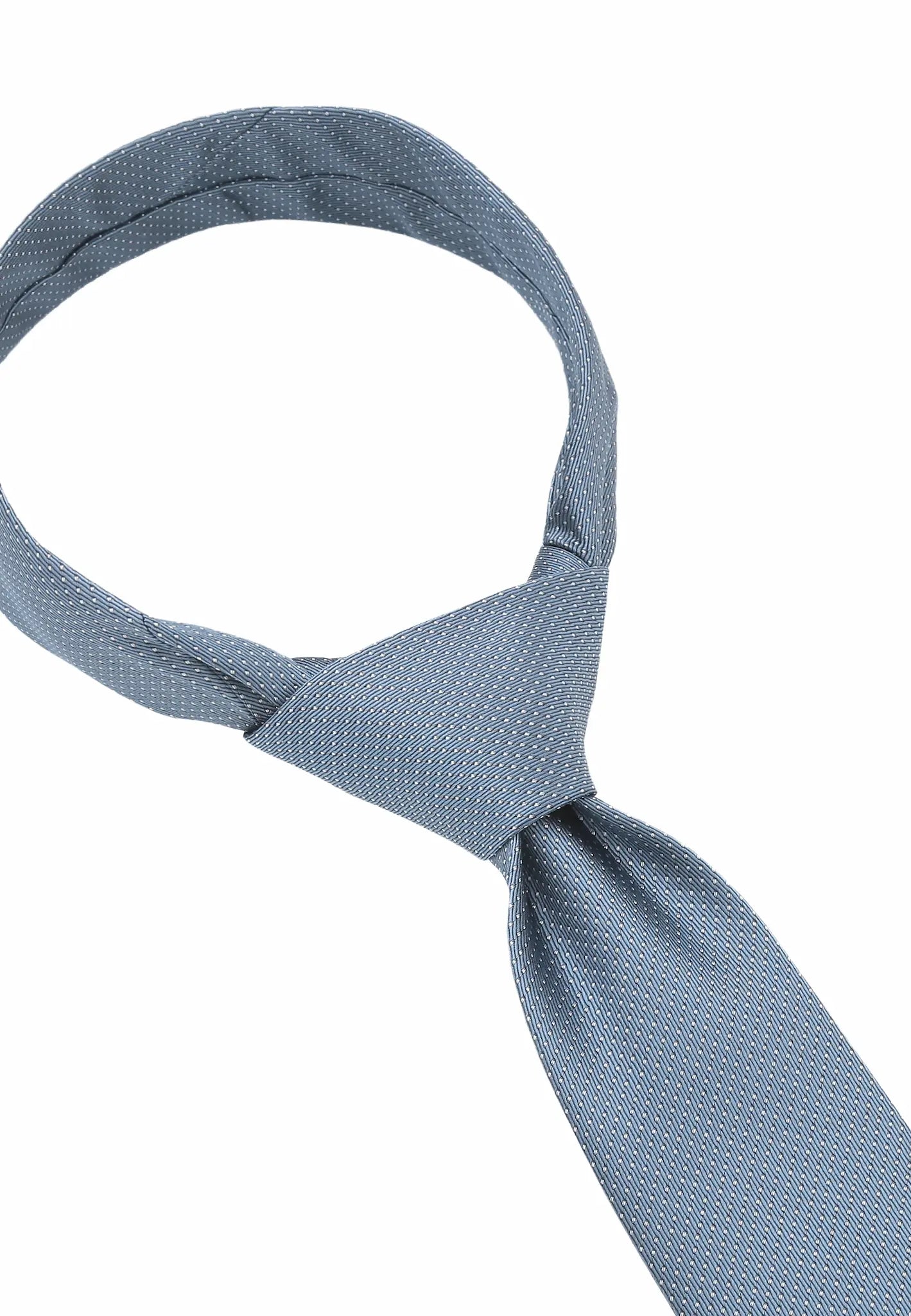 (Oceanblau) Picoté Krawatte Herren 100% Seide 6cm gebundenes Detail
