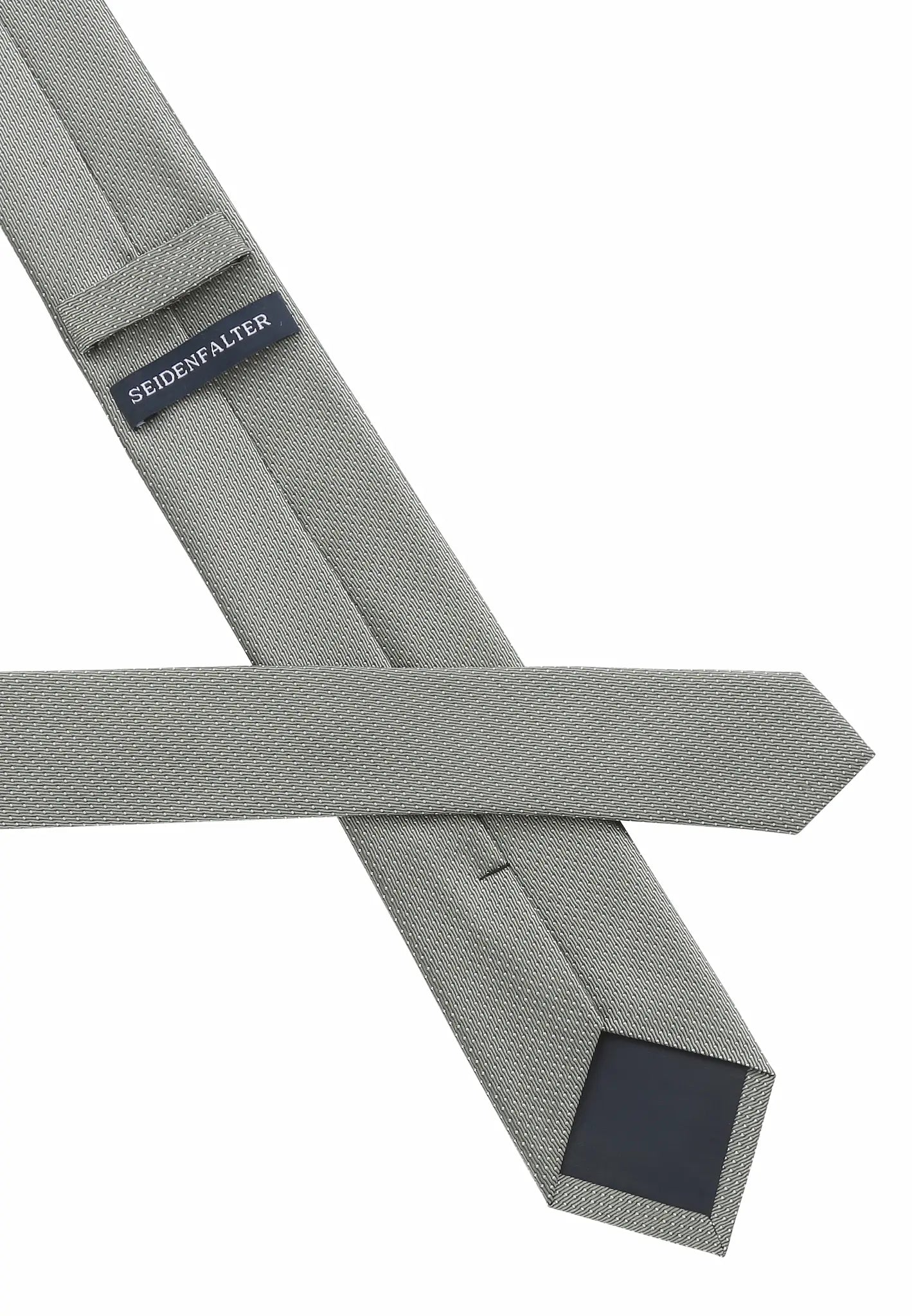 (Mint) Picoté Krawatte Herren 100% Seide 6cm Rückseite Detail