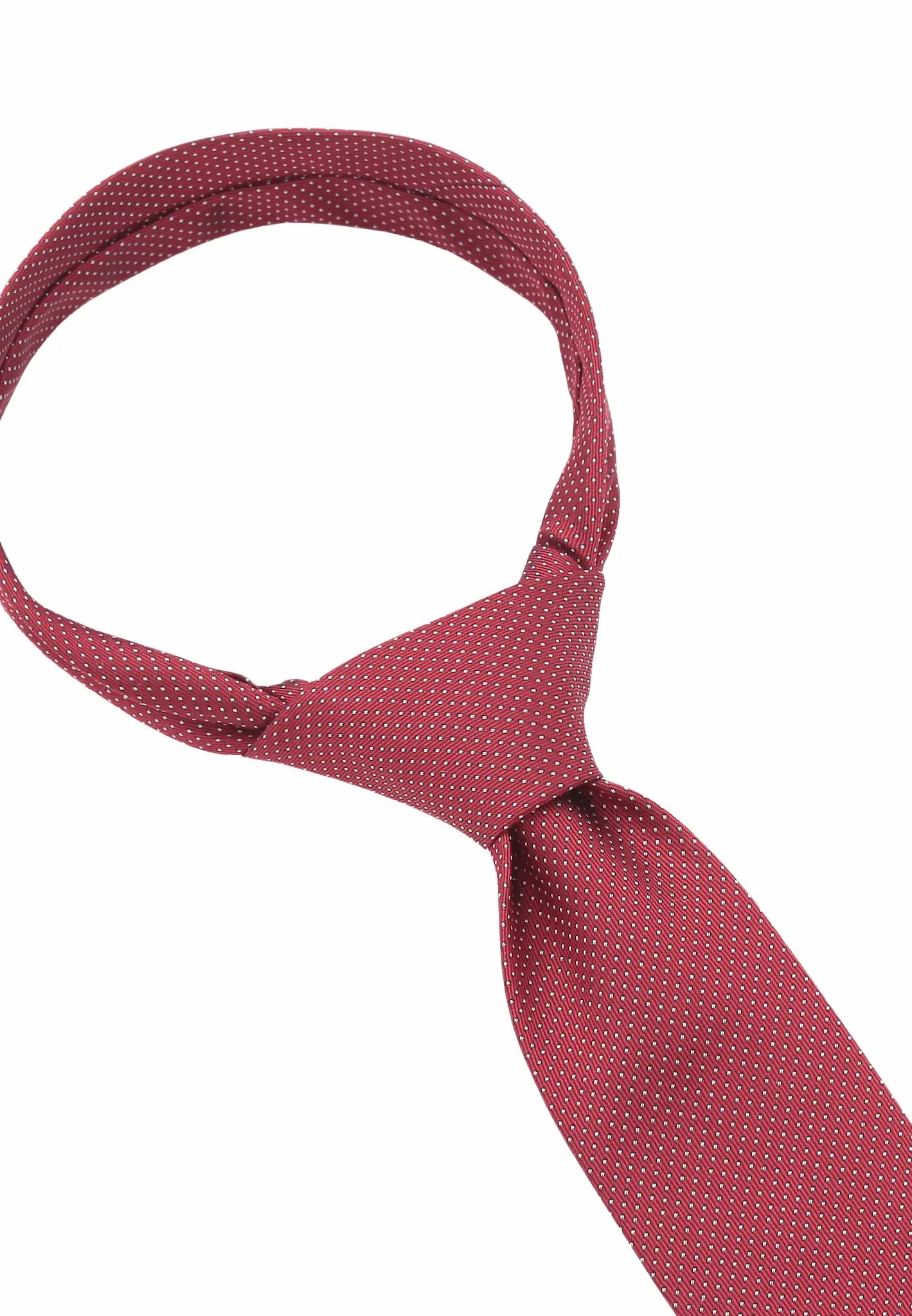 (Mittelrot) Picoté Krawatte Herren 100% Seide 6cm Produktansicht