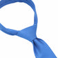 (Blau) Uni Seidenkrawatte 6cm Knotenansicht Detail Seidenglanz