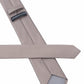 (Beige) Uni Seidenkrawatte 6cm Rückseite mit Label Detail