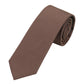 (Braun) Uni Seidenkrawatte Herren 6cm schmal aufgerollt