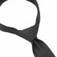 (Schwarz) Uni Seidenkrawatte 6cm Knotenansicht Detail Seidenglanz