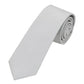 (Silber) Uni Seidenkrawatte Herren 6cm schmal aufgerollt