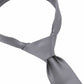 (Grau) Uni Seidenkrawatte 6cm Knotenansicht Detail Seidenglanz