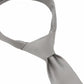 (Hellbeige) Uni Seidenkrawatte 6cm Knotenansicht Detail Seidenglanz