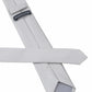 (Hellgrau) Uni Seidenkrawatte 6cm Rückseite mit Label Detail