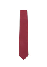 (Bordeaux) Uni Seidenkrawatte Herren 6cm schmal in voller Länge