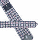 (Dunkelblau) Krawatte Medaillon Baumwolle – Rückseite mit Prince Bowtie Label