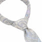(Grau) Krawatte Herren Paisley-Muster – Knotenansicht