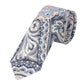 (Dunkelblau) Krawatte Herren Paisley-Muster Baumwolle – gerollt
