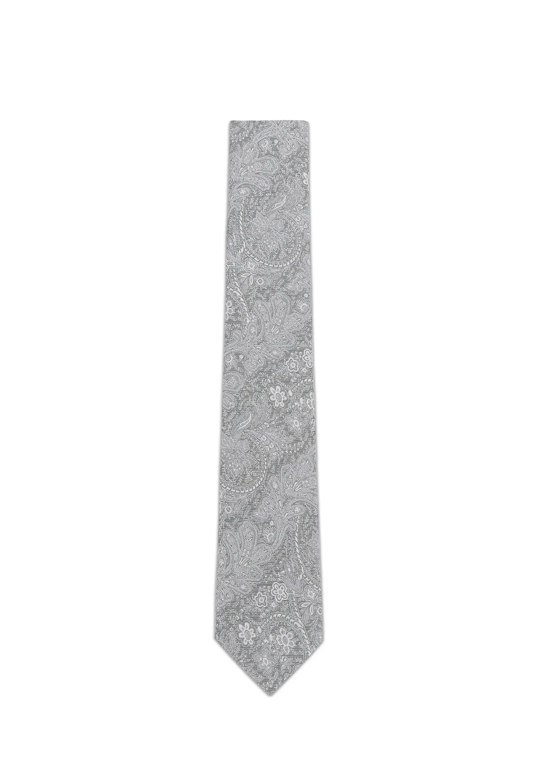 (Mint) Krawatte Paisley Seide 6 cm – Gesamtansicht