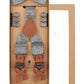 (Grau) Hosenträger Set Herren Leinen mit Fliege – Geschenkbox Prince Bowtie