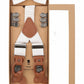 (Off-White) Hosenträger Set Herren mit Fliege Mikromuster Seide – Geschenkbox Prince Bowtie