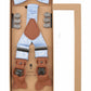 (Hellblau) Hosenträger Set Herren mit Fliege Paisley Seide – Geschenkbox Prince Bowtie
