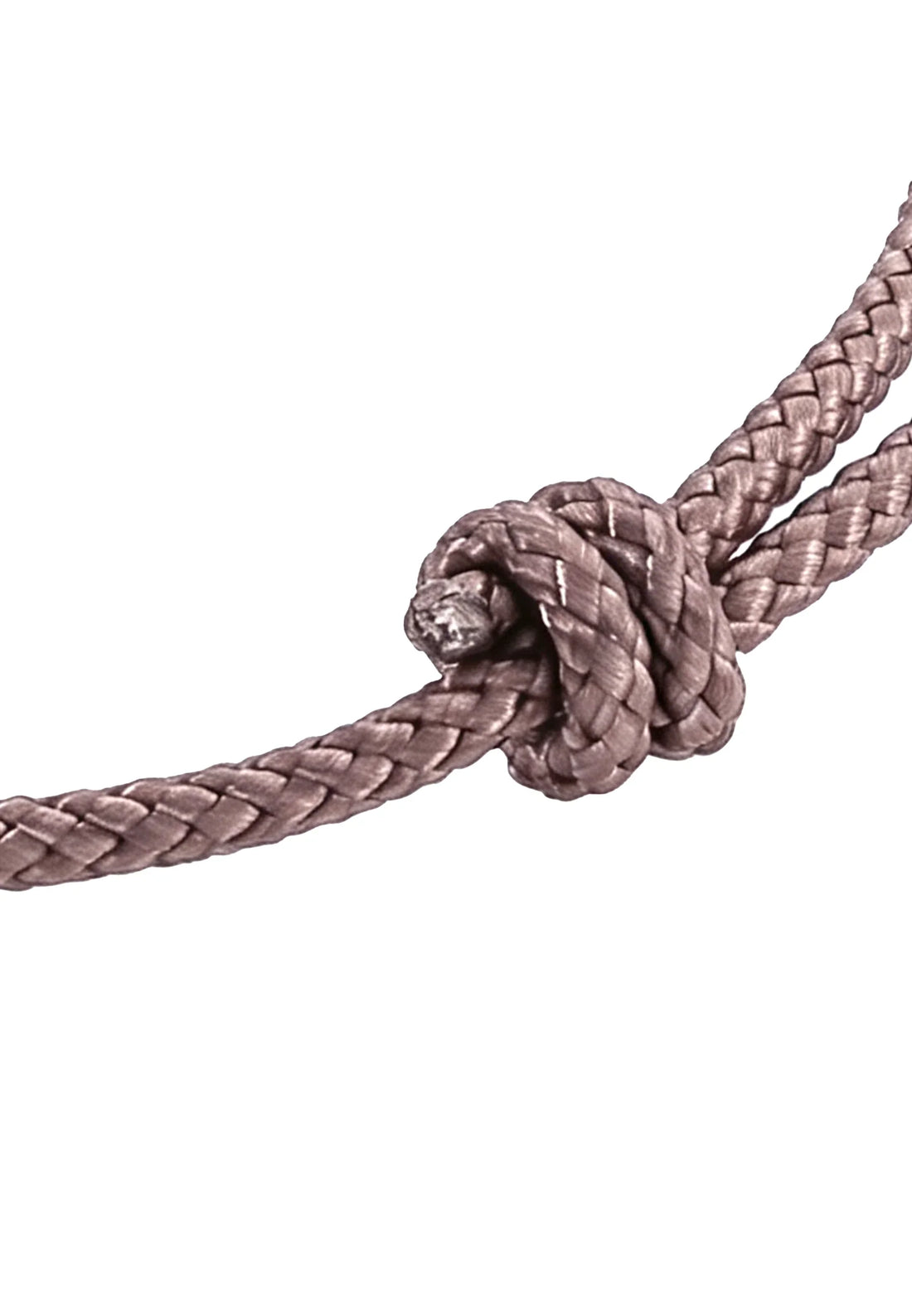 (Mittelbraun) Armband aus Edelstahl & Seil – Amalfi – Detailansicht