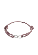 (Mittelbraun) Armband aus Edelstahl & Seil – Amalfi – Frontalansicht