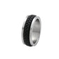 Ring aus Edelstahl & Textil – Ronin – Schwarz