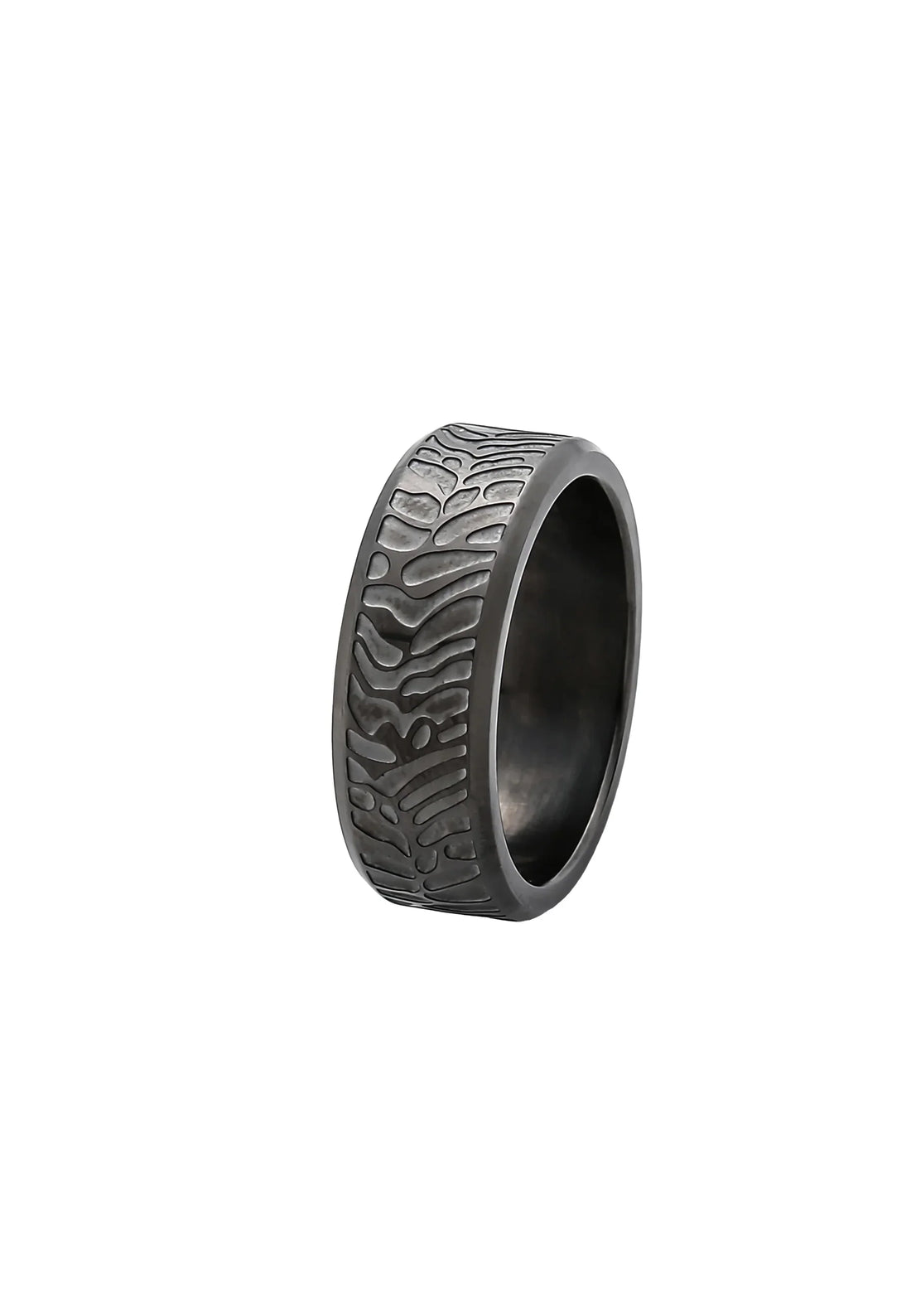 Ring aus Edelstahl – Rovere – Schwarz