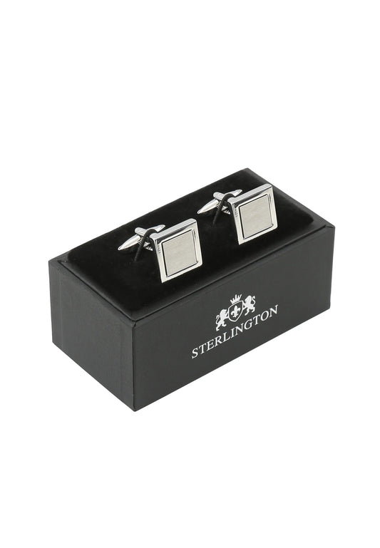 Manschettenknöpfe Herren Perlmutt Quadrat in der Geschenkbox