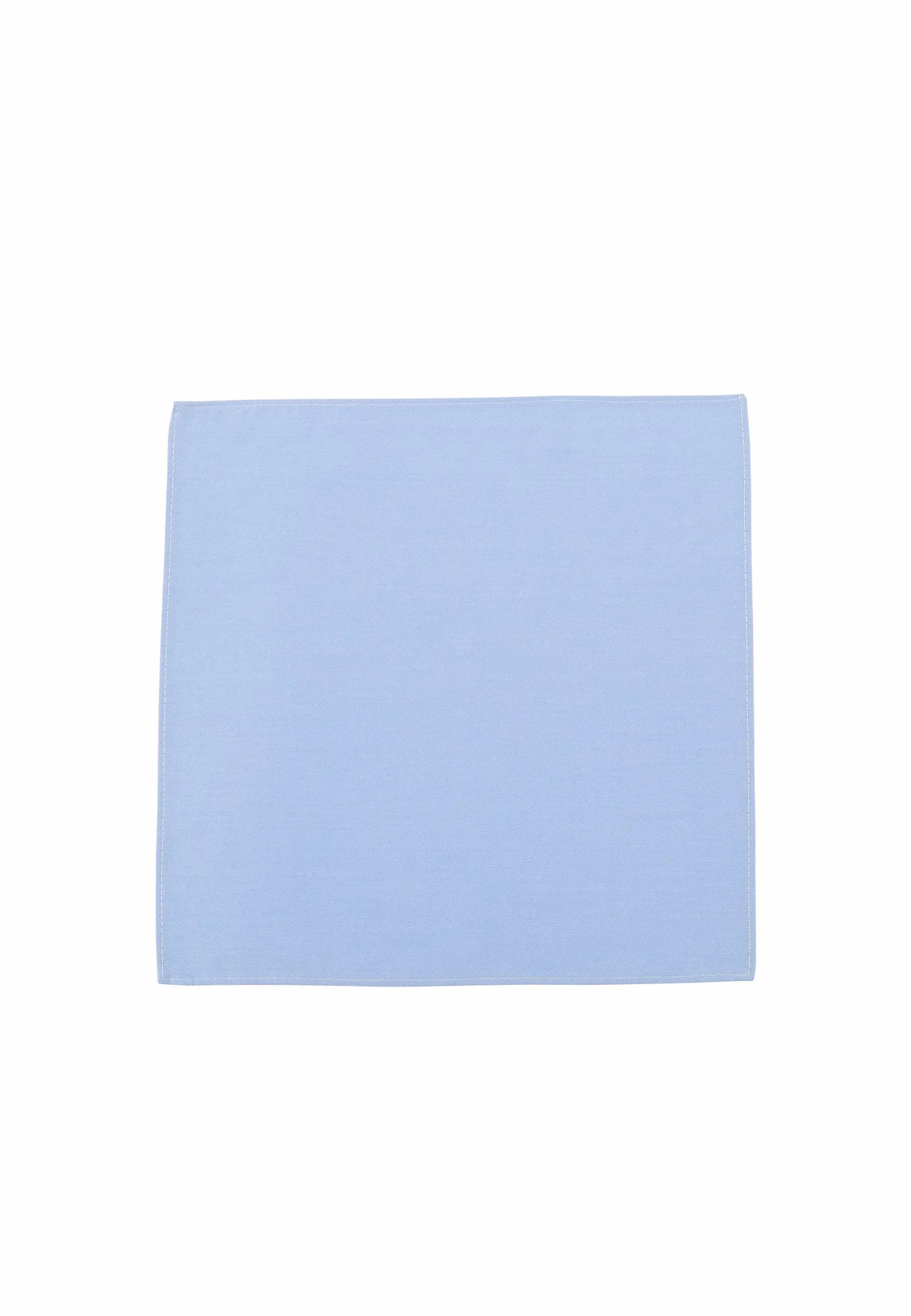 (Hellblau) hellblaues einstecktuch 28x28 cm baumwolle uni frontansicht fuer anzug brusttasche