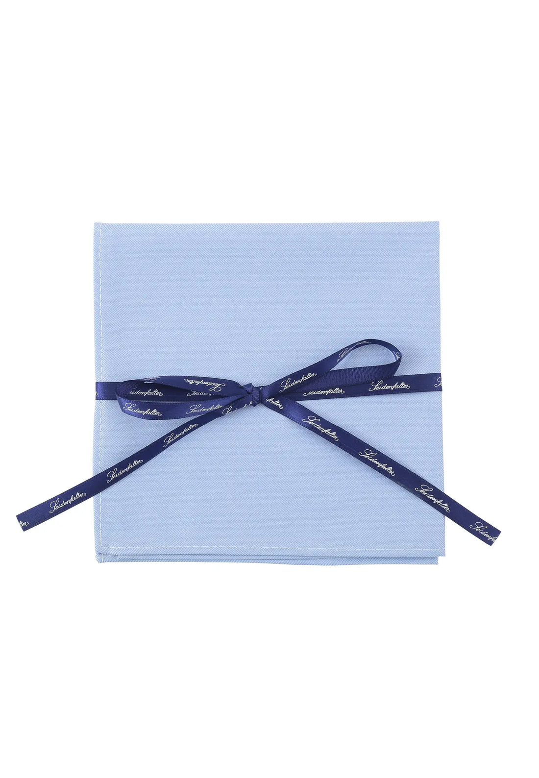 (Hellblau) hellblaues einstecktuch herren baumwolle 28x28 cm uni mit geschenkband verpackt
