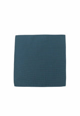 (Petrol) Einstecktuch Herren aus 100% Seide Picoté 28x28cm flach