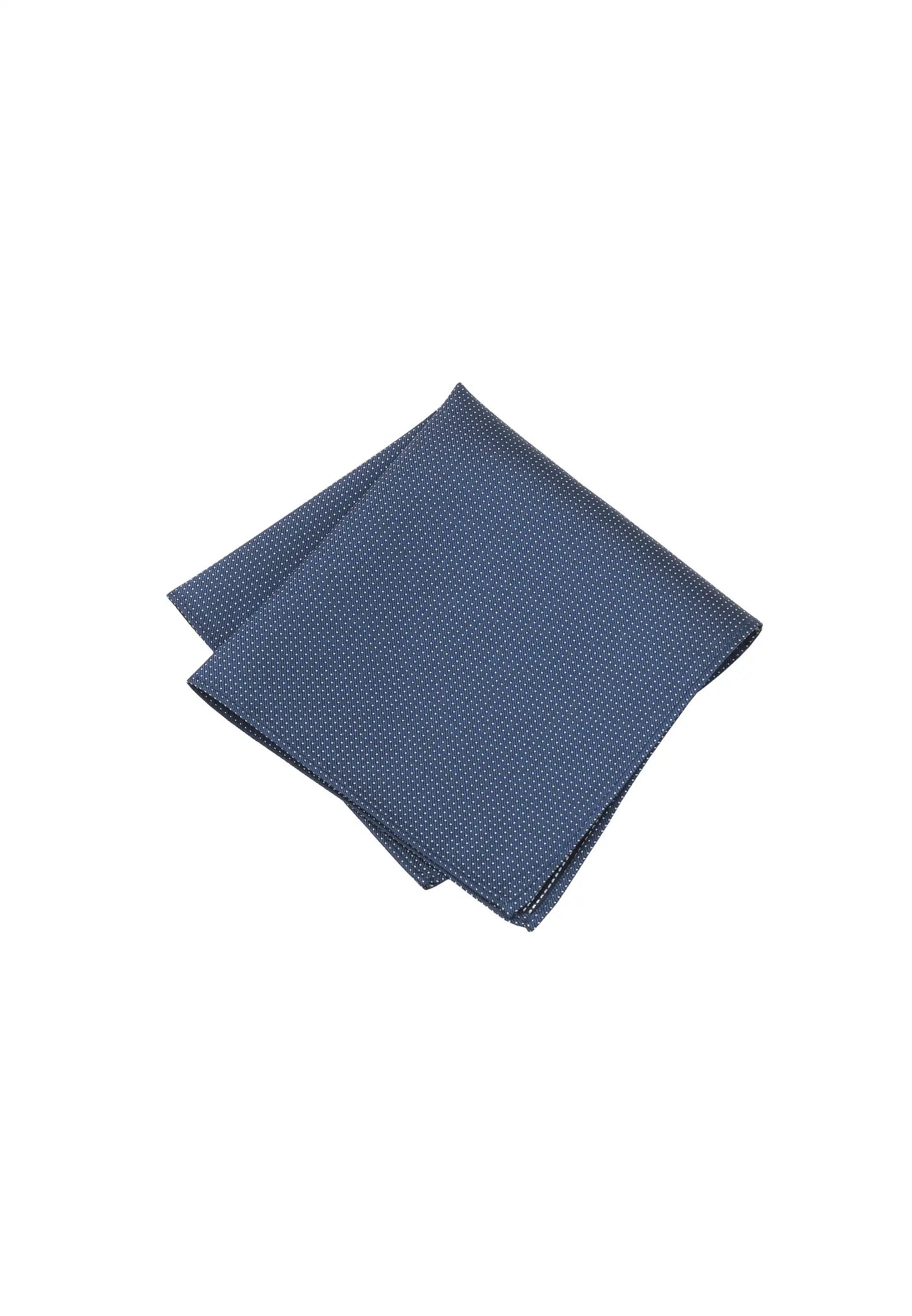 (Dunkelblau) Einstecktuch Herren aus 100% Seide Picoté 28x28cm gefaltet
