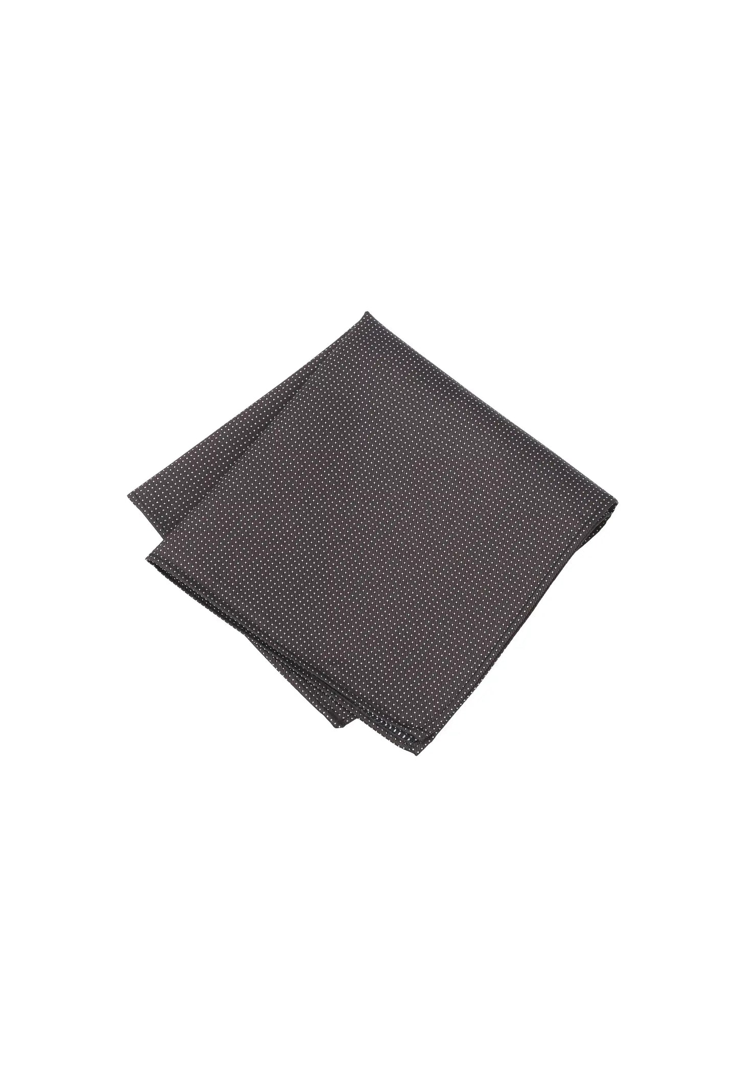(Dunkelbraun) Einstecktuch Herren aus 100% Seide Picoté 28x28cm gefaltet