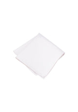 (Weiß) Einstecktuch Herren aus 100% Seide Picoté 28x28cm gefaltet