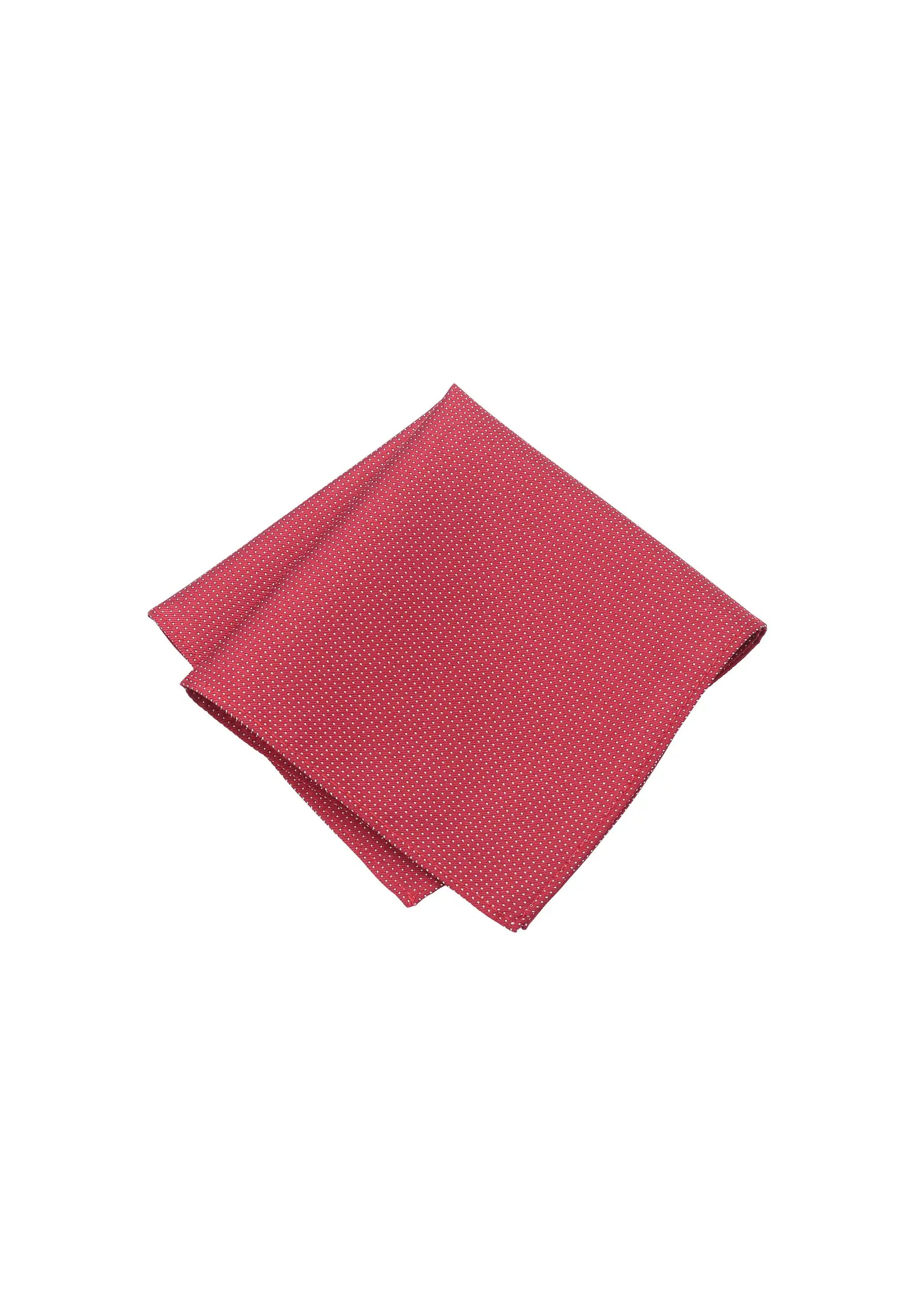 (Hellrot) Einstecktuch Herren aus 100% Seide Picoté 28x28cm gefaltet
