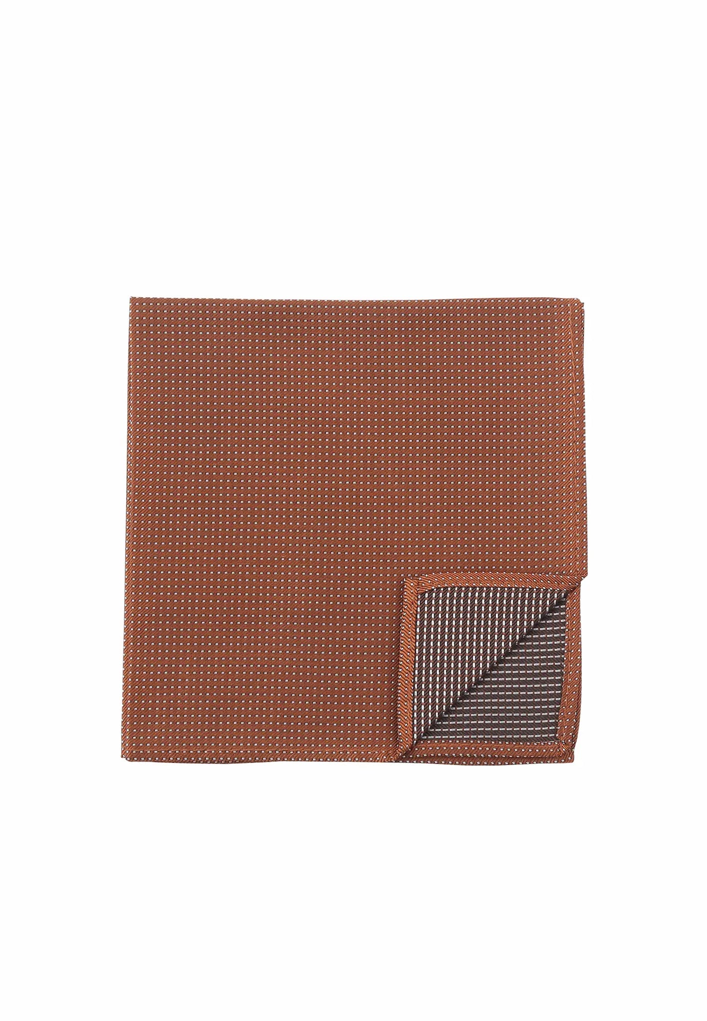 (Bronze) Einstecktuch Herren aus 100% Seide Picoté 28x28cm Detailansicht