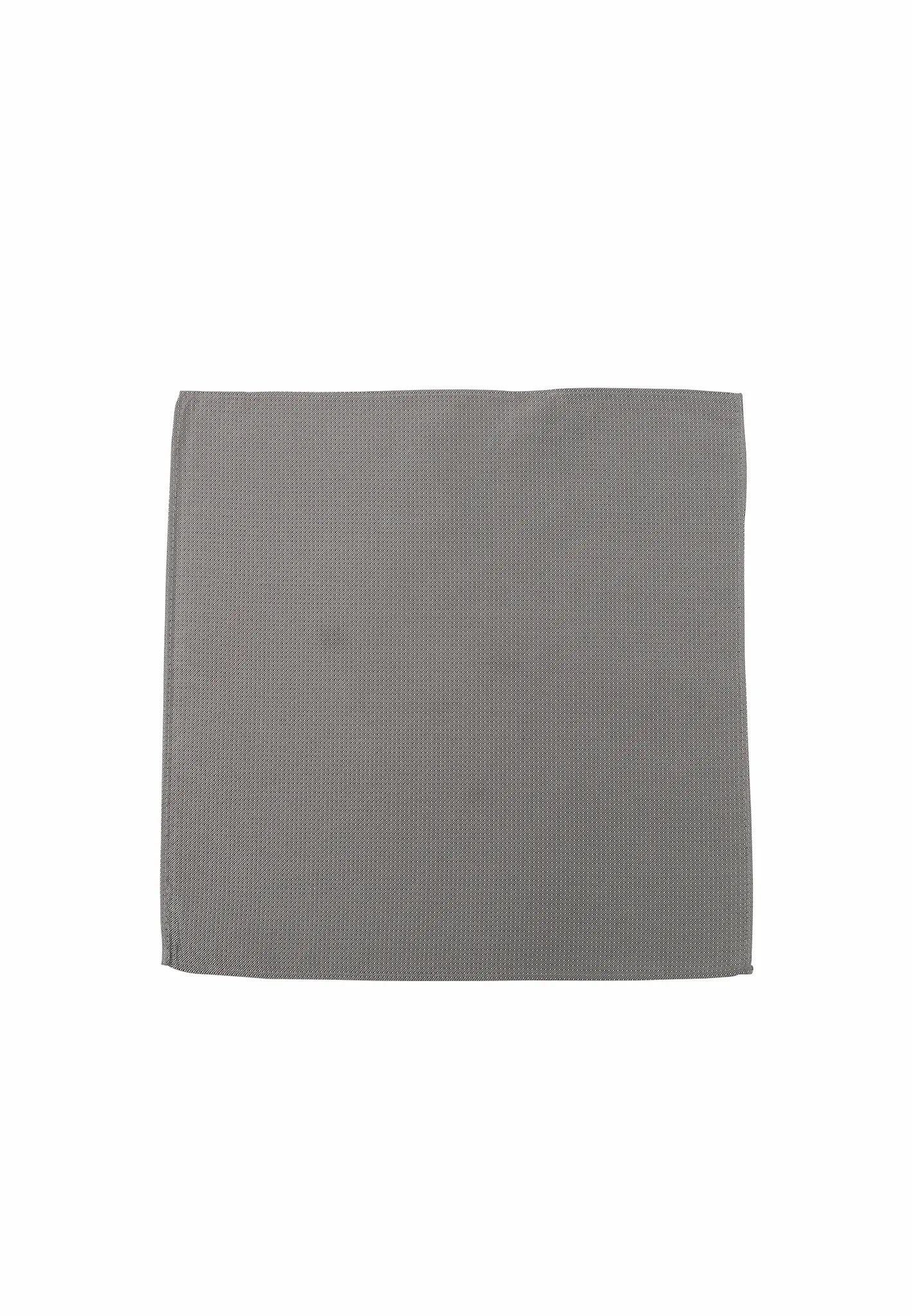 (Hellbeige) Einstecktuch Herren aus 100% Seide Picoté 28x28cm flach