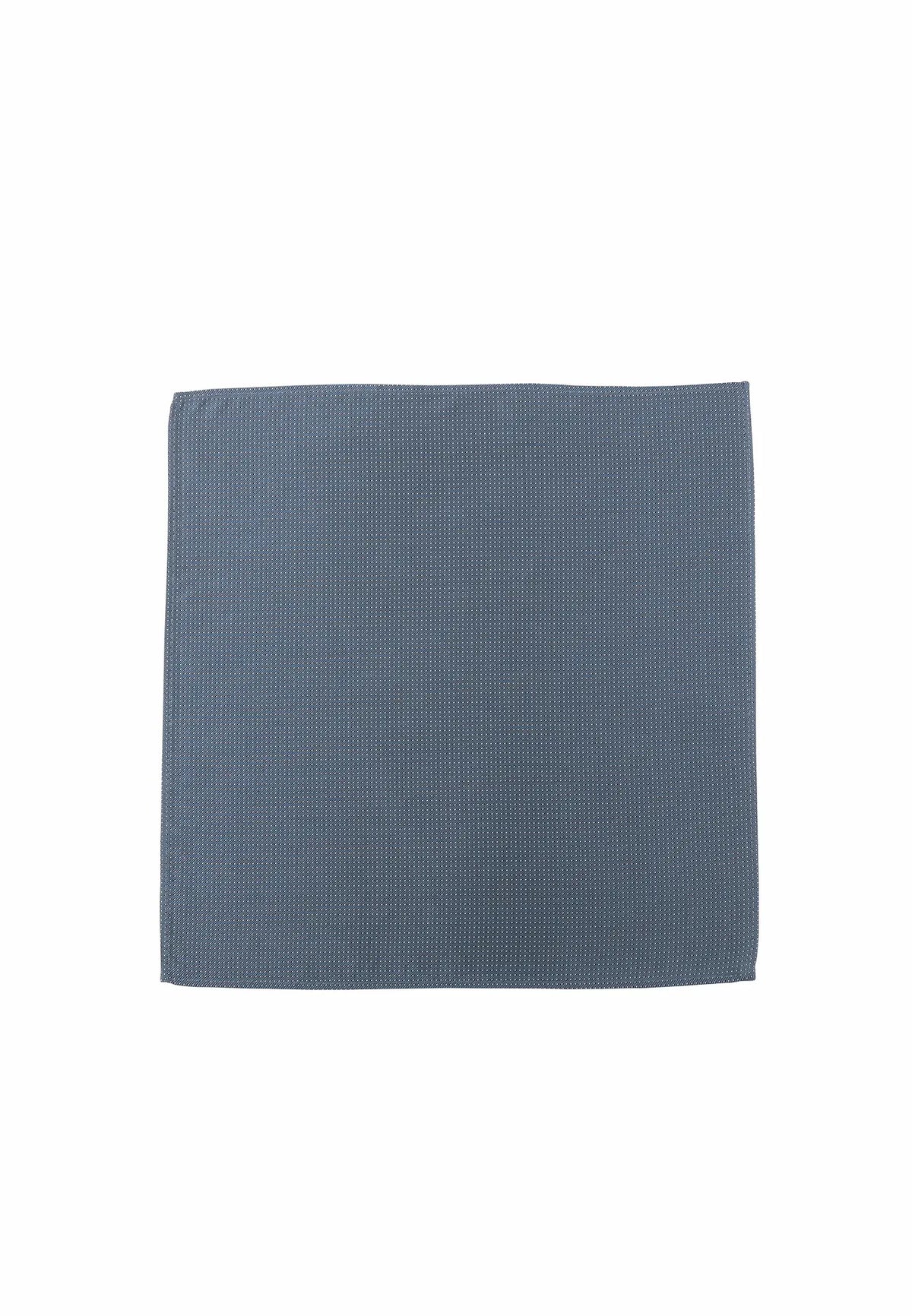 (Oceanblau) Einstecktuch Herren aus 100% Seide Picoté 28x28cm flach