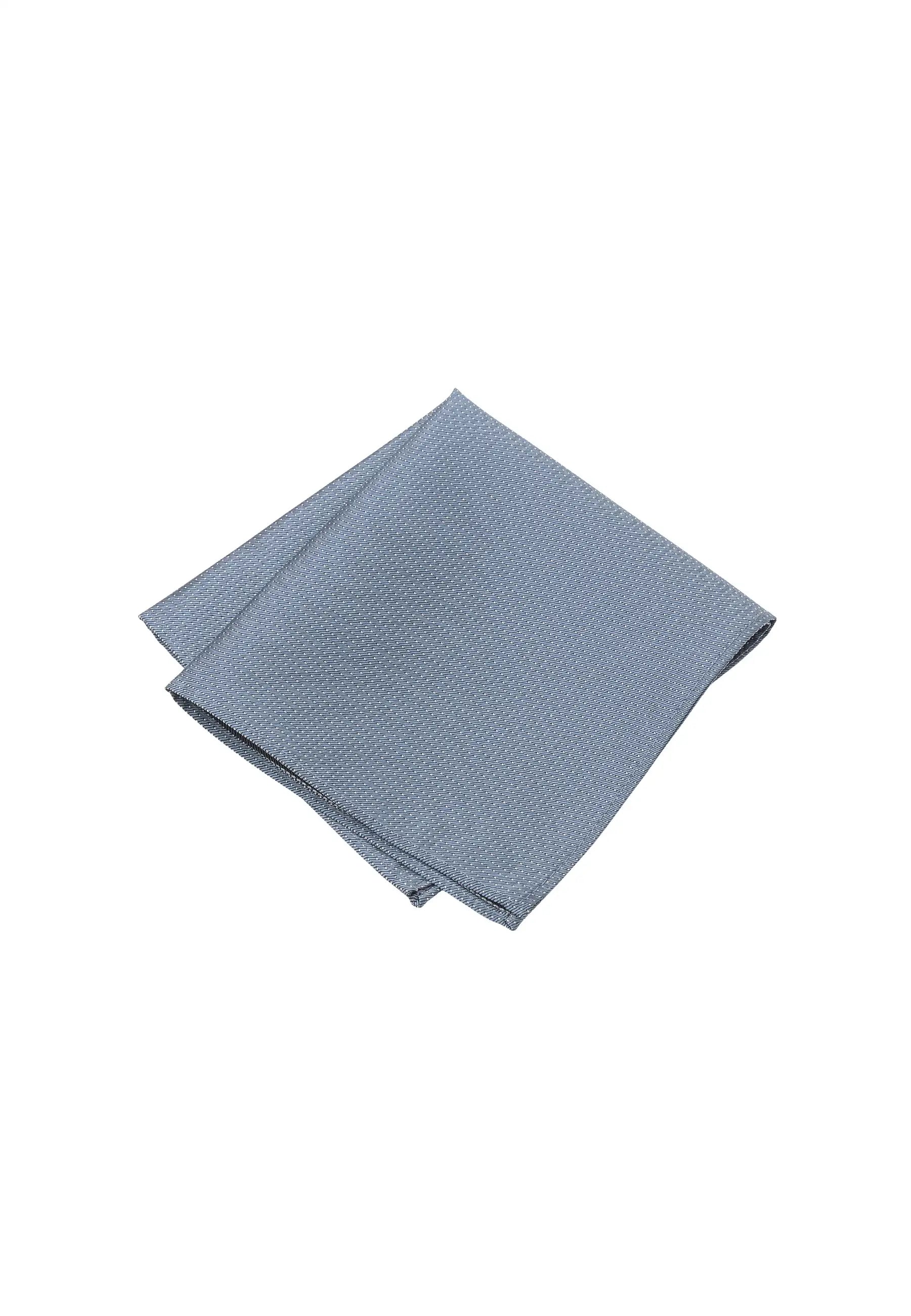 (Oceanblau) Einstecktuch Herren aus 100% Seide Picoté 28x28cm gefaltet