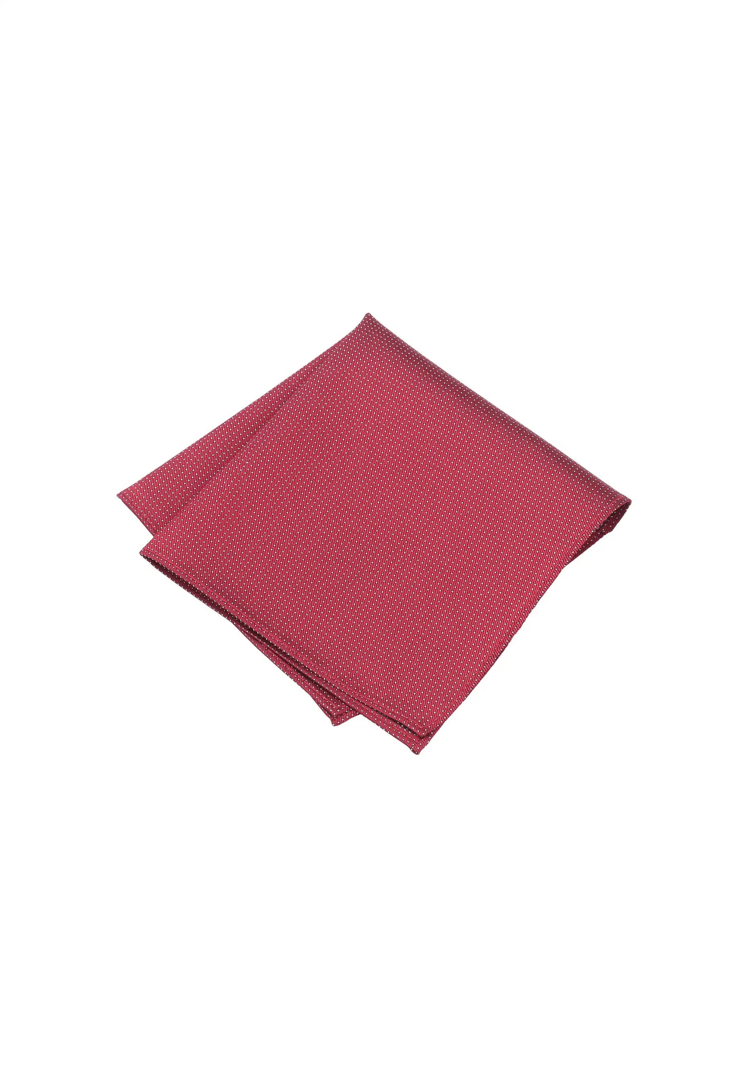 (Mittelrot) Einstecktuch Herren aus 100% Seide Picoté 28x28cm gefaltet