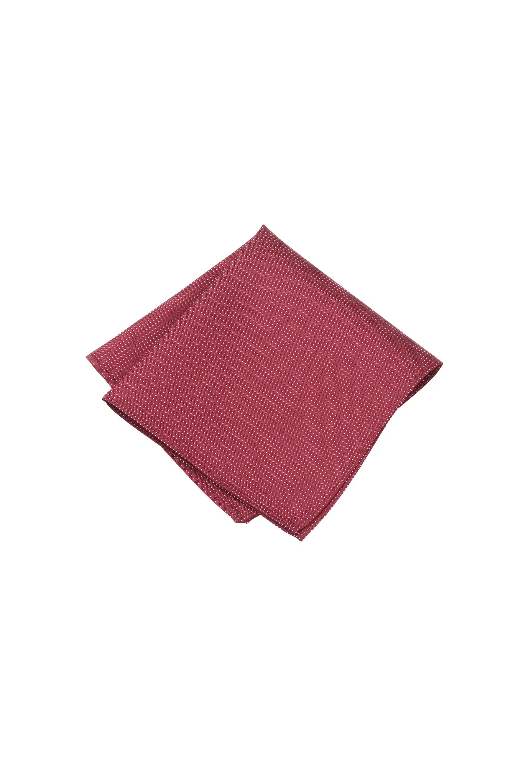 (Bordeaux) Einstecktuch Herren aus 100% Seide Picoté 28x28cm gefaltet