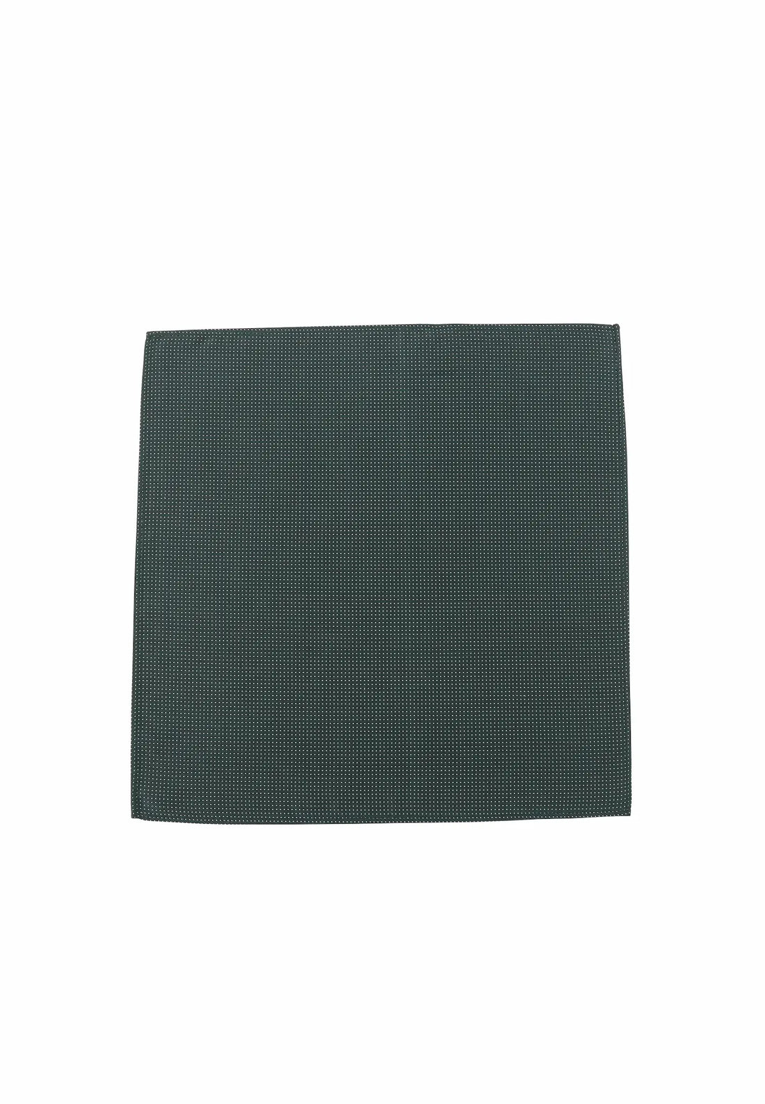 (Dunkelgrün) Einstecktuch Herren aus 100% Seide Picoté 28x28cm flach