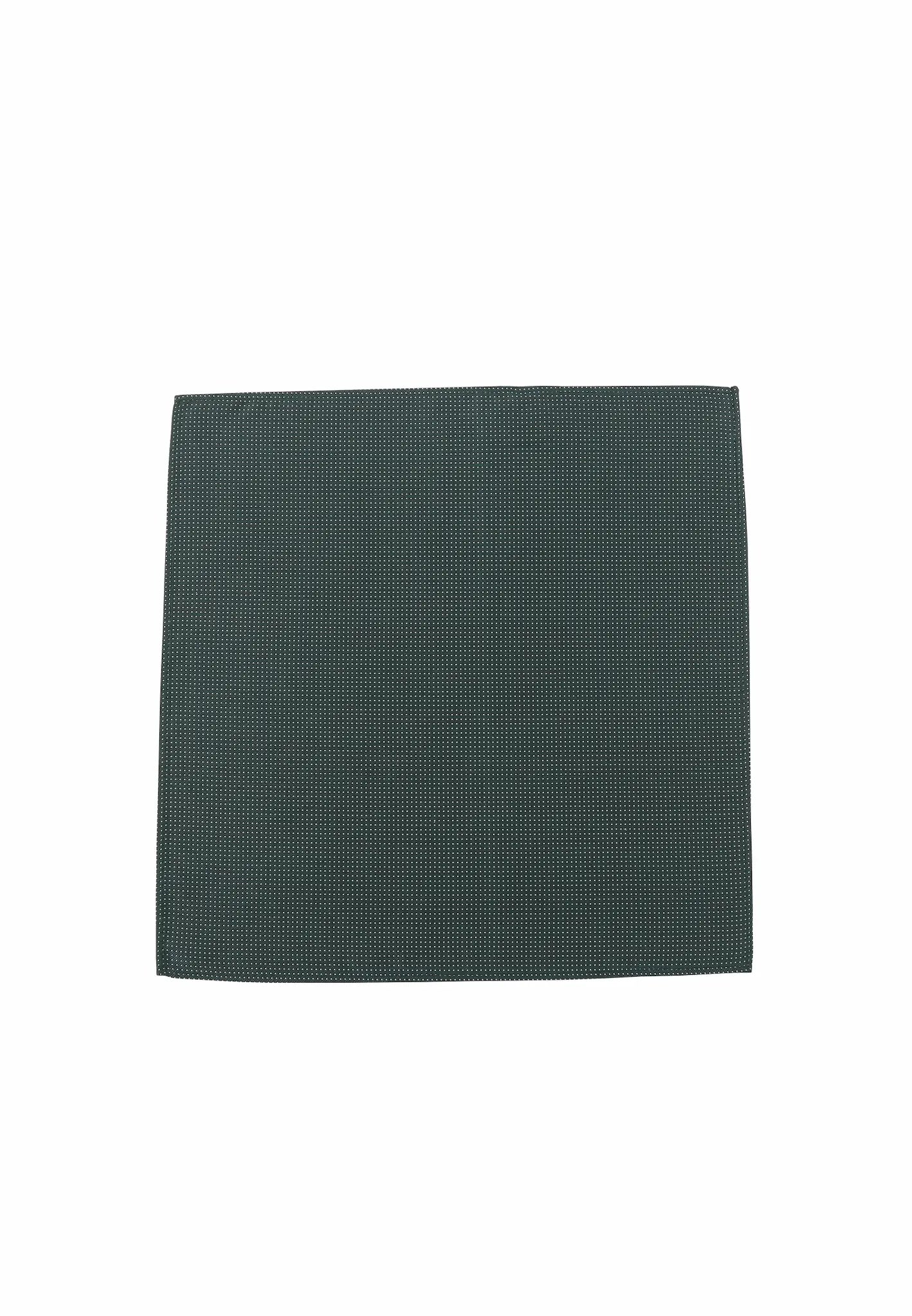 (Dunkelgrün) Einstecktuch Herren aus 100% Seide Picoté 28x28cm flach
