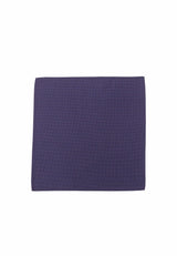 (Dunkellila) Einstecktuch Herren aus 100% Seide Picoté 28x28cm flach