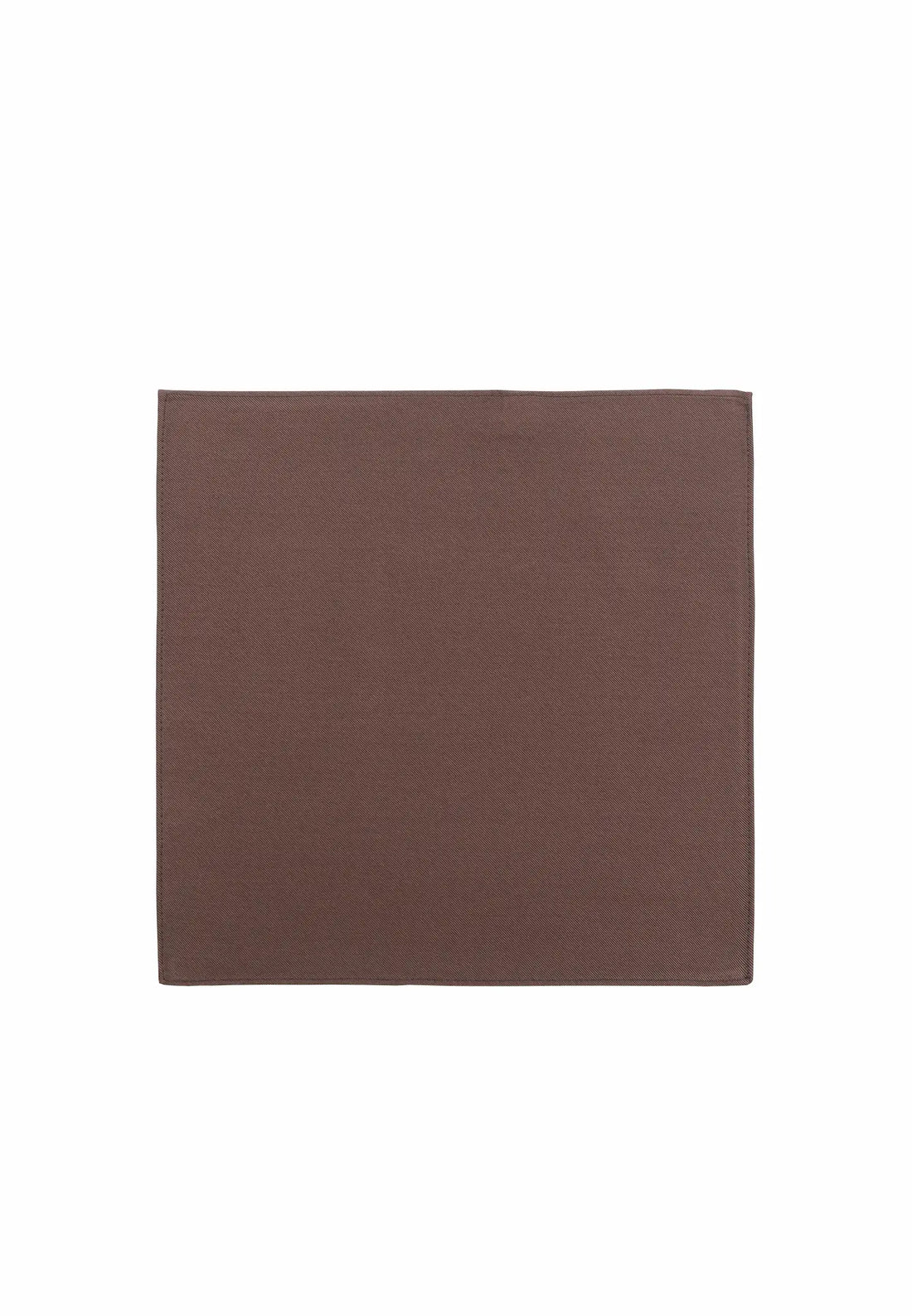 (Braun) Uni Einstecktuch aus Seide 28x28cm