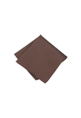 (Braun) Uni Einstecktuch aus Seide gefaltet 28x28cm