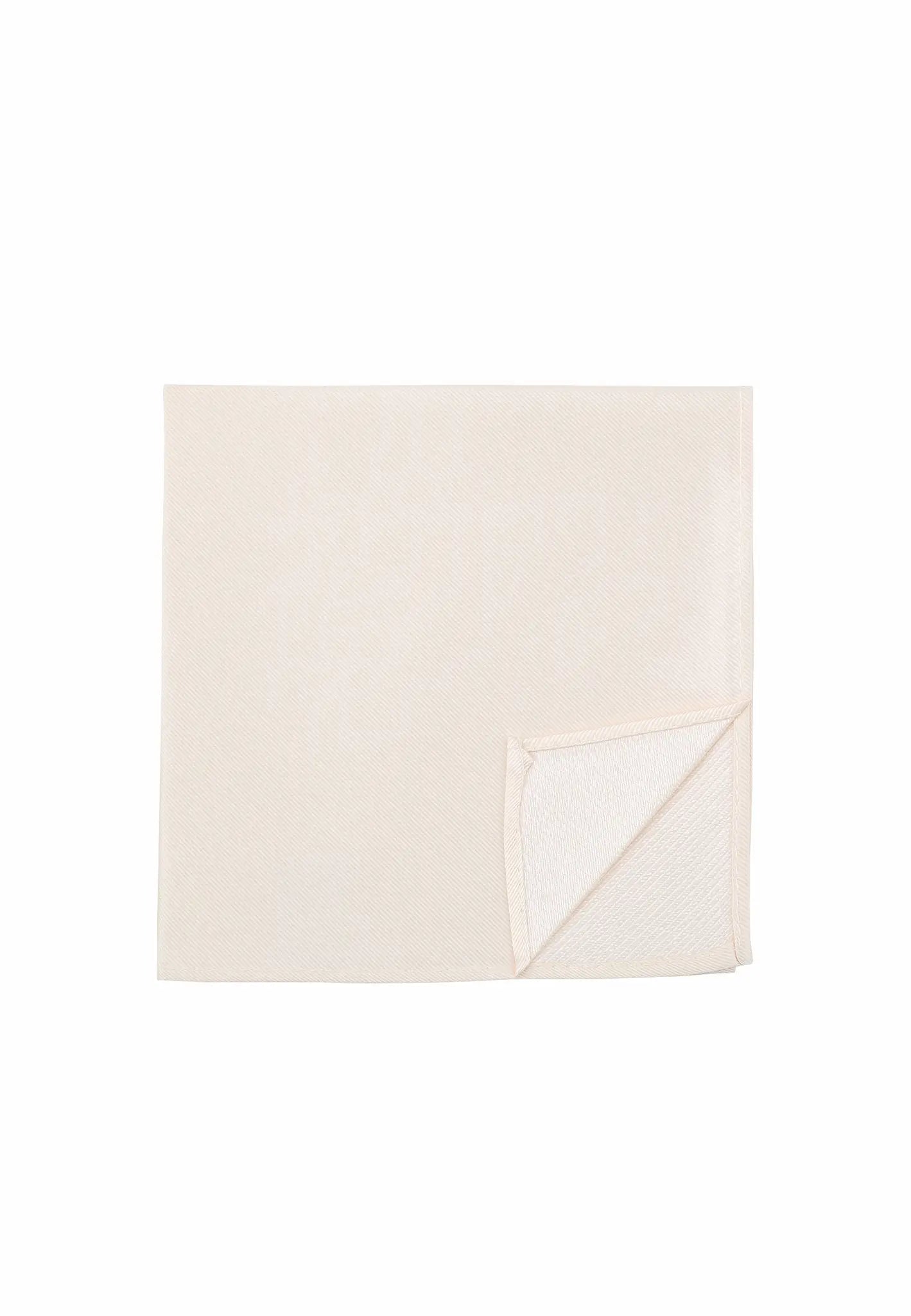 (Champagner) Uni Einstecktuch aus Seide Rückseite 28x28cm